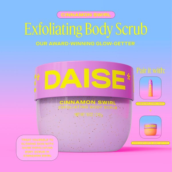DAISE Exfoliating Body Scrub in Cinnamon Swirl, 510 g