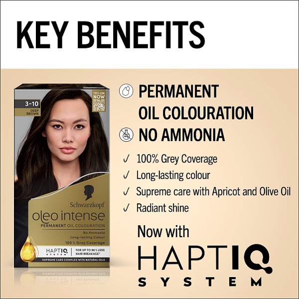 Schwarzkopf Oleo Intense 3-10 Deep Brown Hair Dye