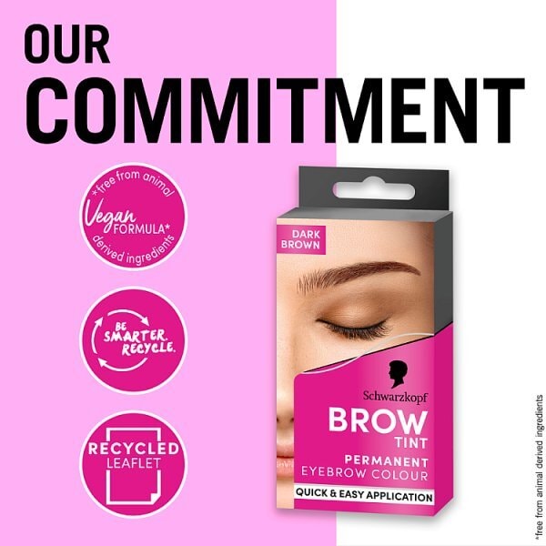 Schwarzkopf Brow Tint Dark Brown Permanent Eyebrow Tint