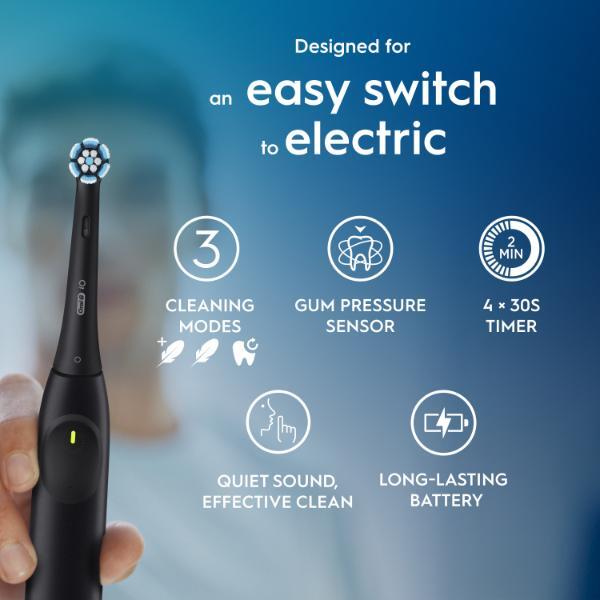 Oral-B iO2 Night Black & Calm Pink Electric Toothbrush Duo