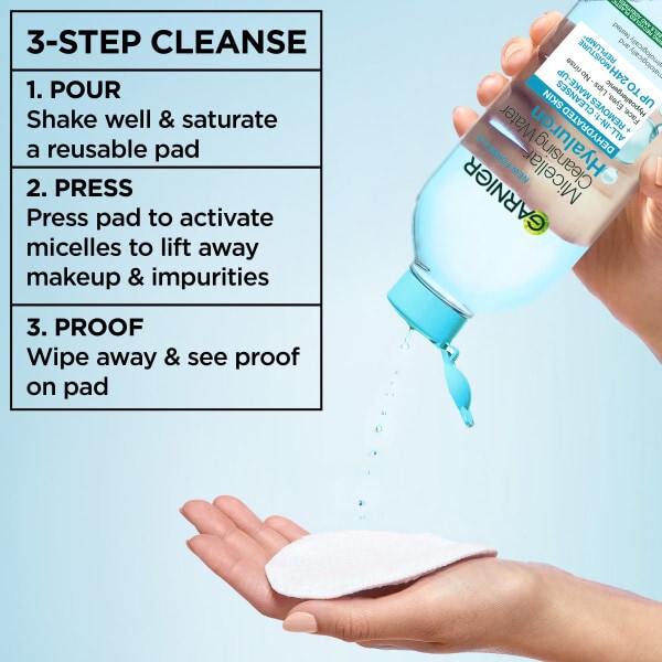 Garnier Micellar Hyaluronic Aloe Cleansing Water Dehydrated Skin 400ml