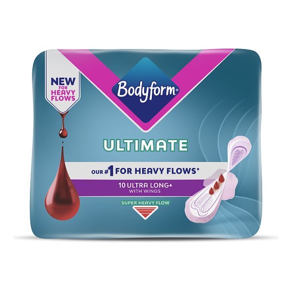 Bodyform Ultimate Long Sanitary Towels Wings 10 Pack