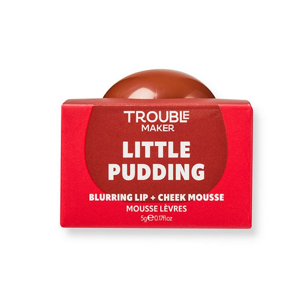 Trouble Maker Little Pudding Blurring Lip + Cheek Mousse Nude Brown