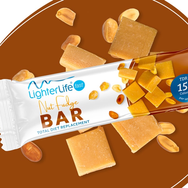 LighterLife Fast Nut Fudge Bar x4