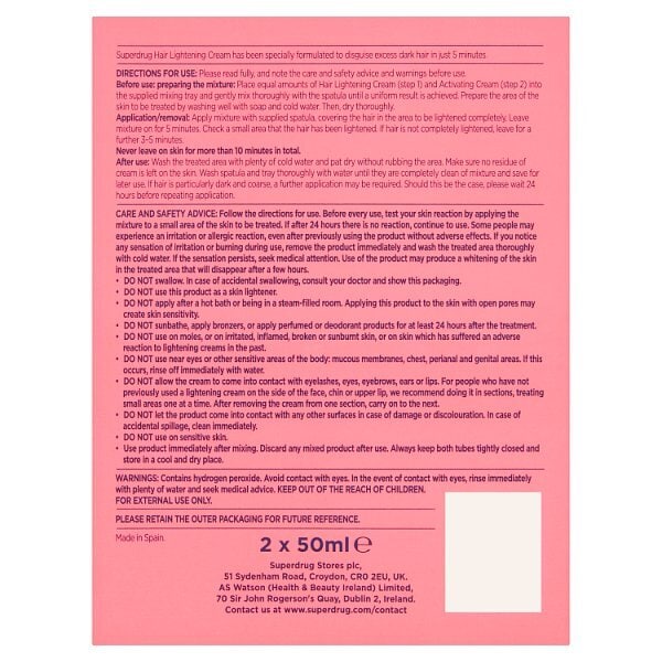 Superdrug Hair Lightener Kit 50ml