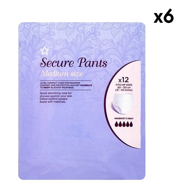 Superdrug Incontinence Pants Medium Bundle X6