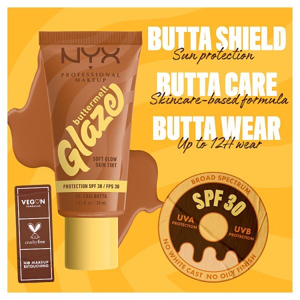 NYX Professional Makeup Buttermelt Glaze Skin Tint + SPF30 Foundation