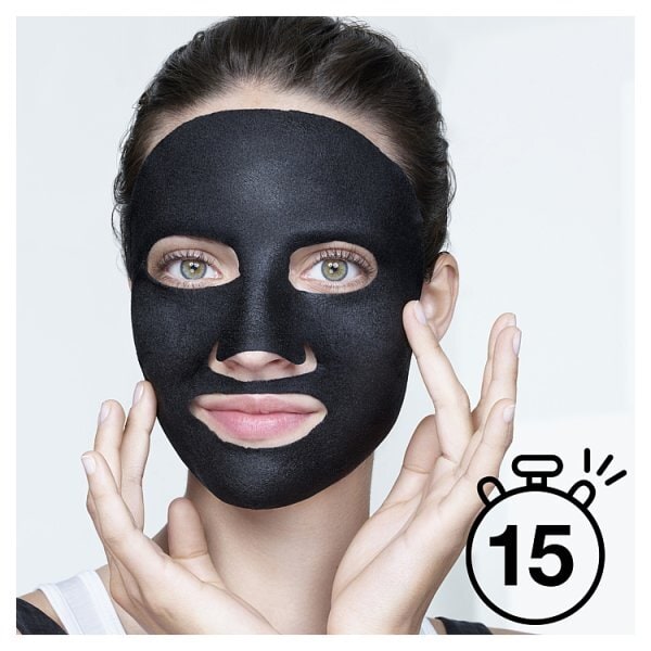 DNR Garnier AHA BHA Charcoal Mattifying Serum Sheet Mask for Oily Skin