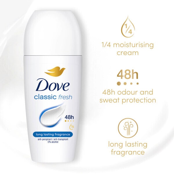 Dove Women Antiperspirant Deodorant Roll on Classic 50ml