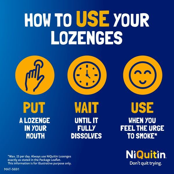 NiQuitin Mint 4mg Lozenges, 132 Lozenges- Quit Smoking Aid