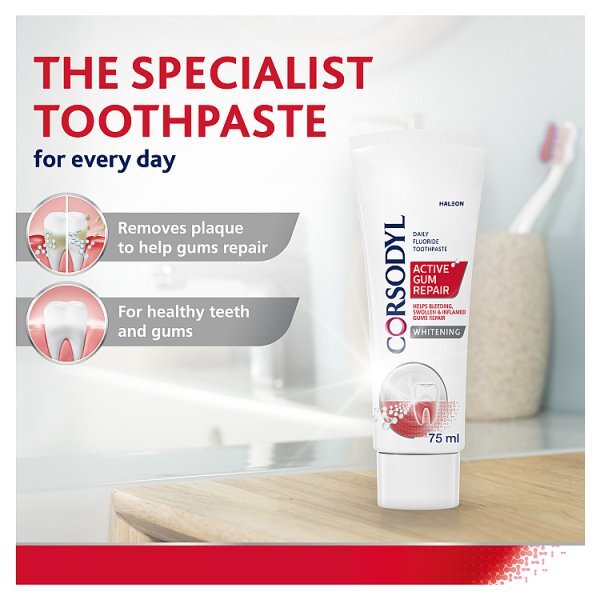 Corsodyl Active Gum Repair Toothpaste Fresh Mint 75Ml