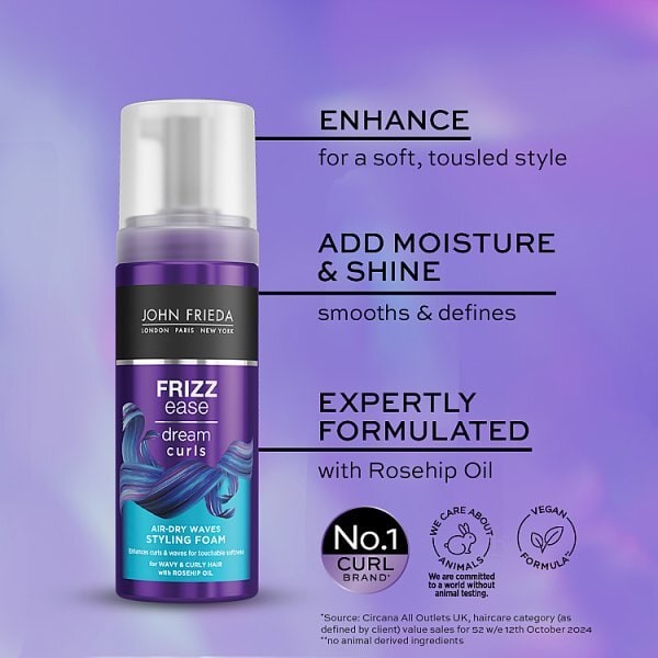 John Frieda Frizz Ease Air-Dry Waves Styling Foam 150ml