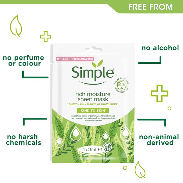 Simple Rich Moisture Sheet Mask 1 Pack