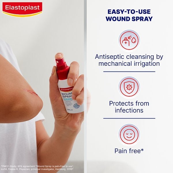 Elastoplast Antiseptic Pain-Free Wound Spray 100ml