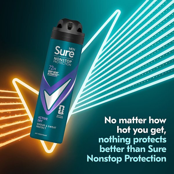 Sure Men Antiperspirant Deo Aerosol Nonstop Active 150ml