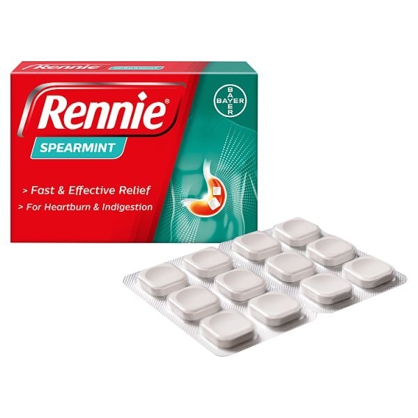 Rennie Spearmint Heartburn & Indigestion Relief 72 Tablets