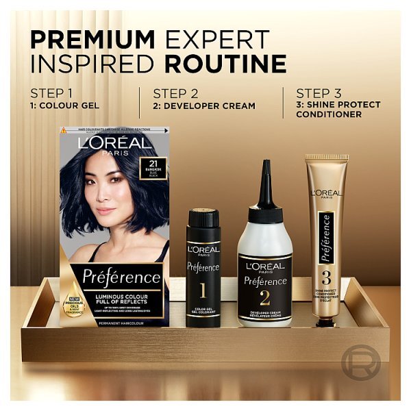 Preference Infinia 21 Starry Night Blue Black Hair Dye