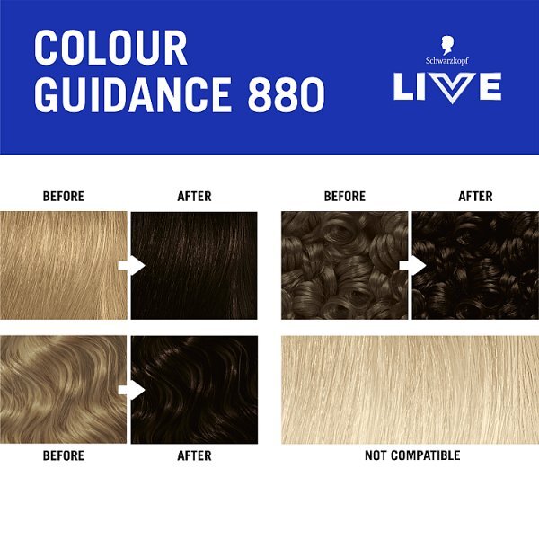 Schwarzkopf LIVE 880 Tempting Chocolate Permanent Hair Dye