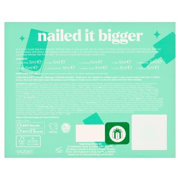 Selected By Superdrug Nailed It Bigger Nail Polish Vault Gift Set