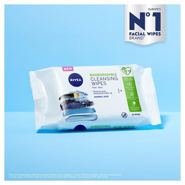 Nivea Biodegradable Face Cleansing Wipes Normal Skin 25'S