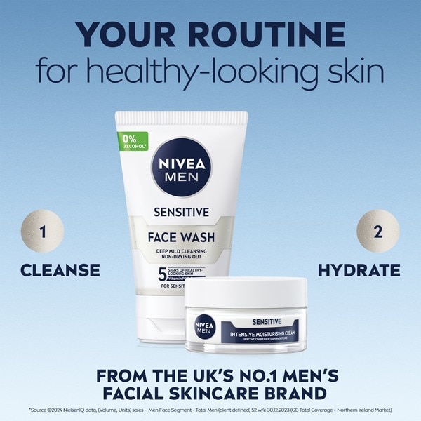 NIVEA MEN Sensitive Intensive Face Cream Moisturiser 50ml