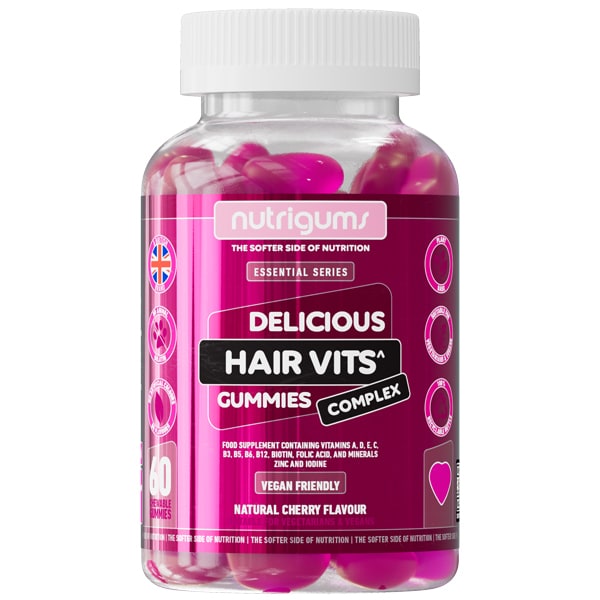 Nutrigums Hair Vitamin Complex Cherry Flavour - 60 Gummies