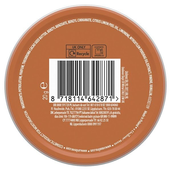 Vaseline Lip Therapy Lip Balm tin cocoa butter 20g