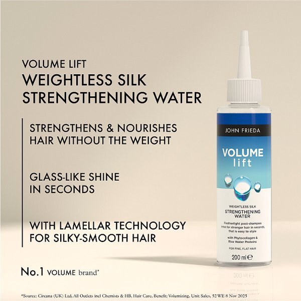 John Frieda Volume Lift Strengthening Water 200ml