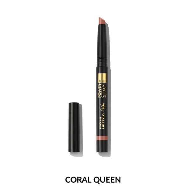 Avon Power Stay Precise Lip Stylo - Coral Queen