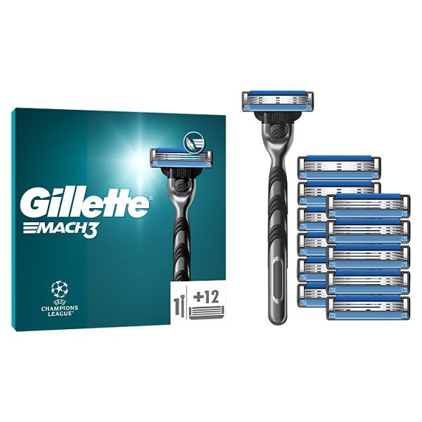 Gillette Mach 3 Vp Handle + 12 Blades