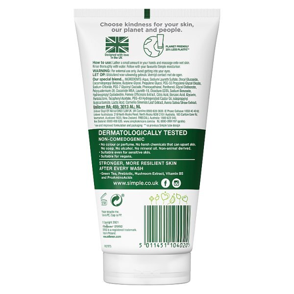 Simple Regeneration Age Resisting Facial Wash 150ml