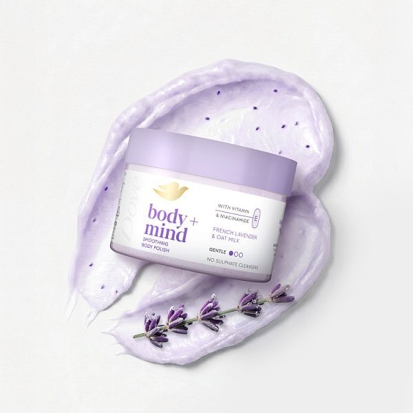 Dove Scrub Jar Lavender & Oat Milk 295Ml
