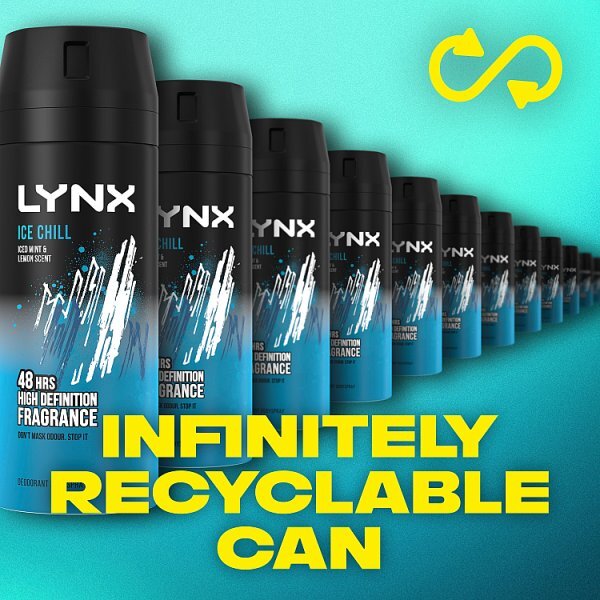 DNR Lynx Deodorant Bodyspray Aerosol Ice Chill 150ml