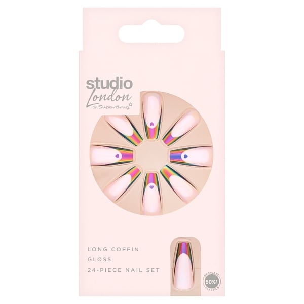 Studio London Holographic Heart Tips