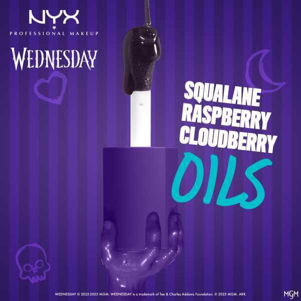 NYX Professional Makeup X Wednesday Mystery Lip Oil Nightshade