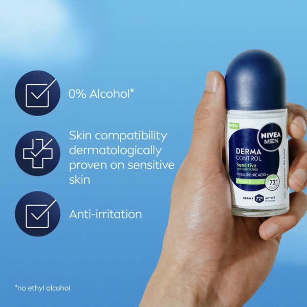 NIVEA MEN Derma Sensitive 72h Deodorant Roll On 50ml