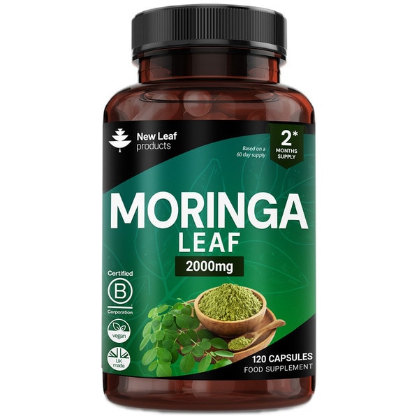 New Leaf Moringa Leaf Capsules - 2000Mg P/S 120 Vegan Caps