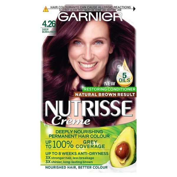Garnier Nutrisse Permanent Hair Dye Deep Burgundy Red 4.26