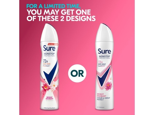 Sure Nonstop Protection Bright Bouquet Anti-Perspirant Aerosol 250 ml
