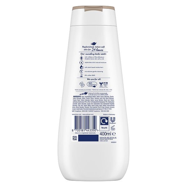 Dove Nourishing Silk Advanced Body Wash Shower Gel 400Ml