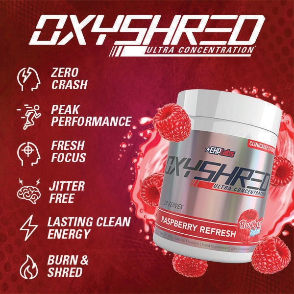 EHPlabs OxyShred Raspberry Refresh 20 Serve