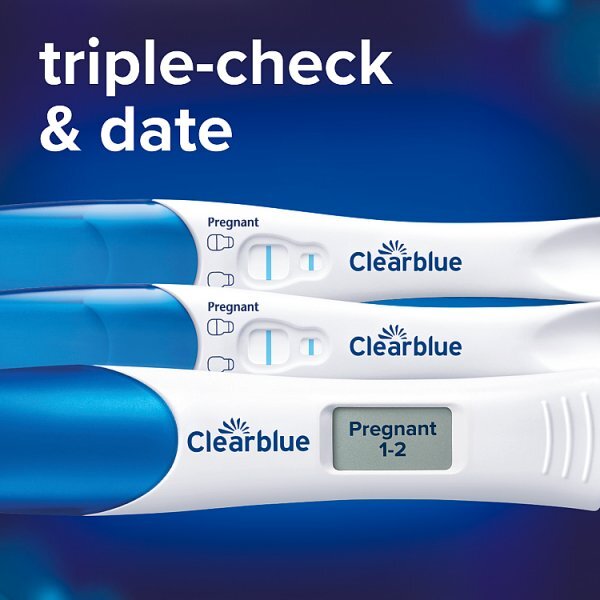 ClearBlue Triple Check&Date Pregnancy Tests 1Digital,2Visual