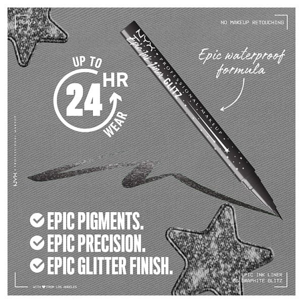 NYX Professional Makeup Epic Ink Glitz Liner Graphite Glitz