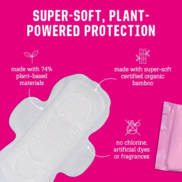 Flo Bamboo Period Pads with Wings Pack, 10 Day + 5 Night