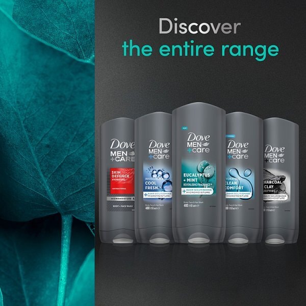 Dove Men+Care Eucalyptus + Mint 3-in-1 Hair, Face and Body Wash 400 ml