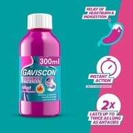 Gaviscon Heartburn Liquid Double Action Mint 300ml