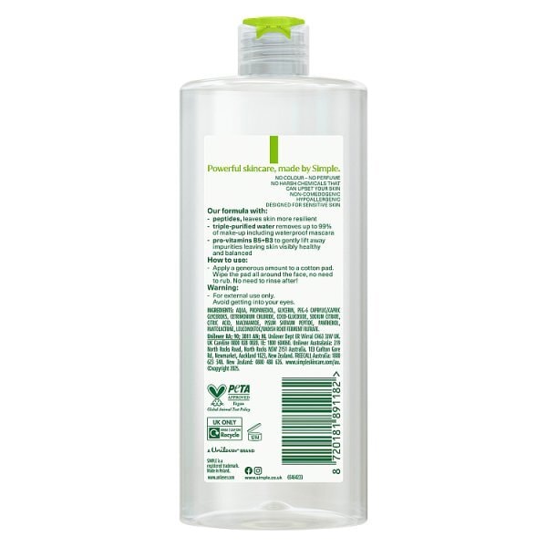 Simple Kind To Skin Micellar Water 400Ml