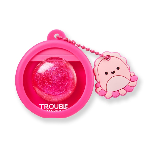 Trouble Maker x Squishmallows Auggie the Cuttlefish Pink Bubble Trouble with Snug