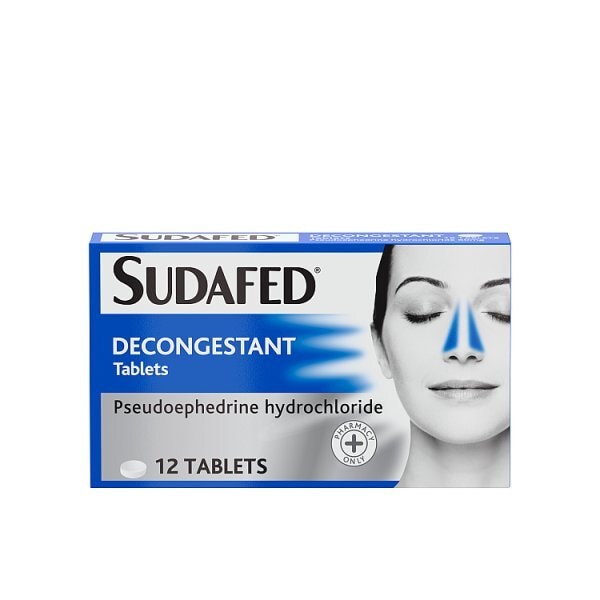 Sudafed Decongestant Tablets 12s