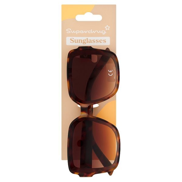 Superdrug Large Square Sunglasses Tortoiseshell